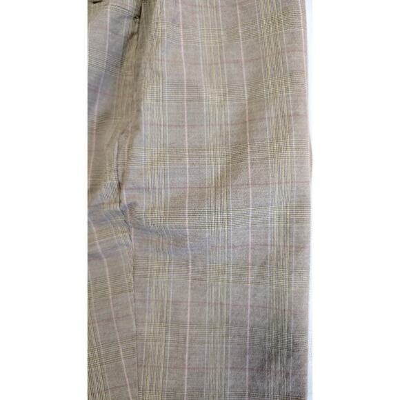 Cato Woman Plus Size 20W Plaid Cropped Dress Pants Browns - Picture 6 of 9
